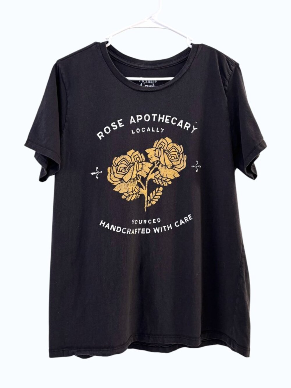 Schitt's Creek Womens XXL Rose Apothecary Short Sleeve Graphic T-Shirt Black